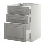 МЕТОД / ФОРВАРА Напольный шкаф с 3 ящиками - 60x60 см, Будбин серый, белый МЕТОД / ФОРВАРА Напольный шкаф с 3 ящиками - 60x60 см, Будбин серый, белый