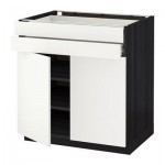 МЕТОД / ФОРВАРА Напольный шкаф/2дверцы/2ящика - Хэггеби белый, под дерево черный МЕТОД / ФОРВАРА Напольный шкаф/2дверцы/2ящика - Хэггеби белый, под дерево черный