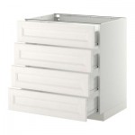 МЕТОД / ФОРВАРА Напольн шкаф 4 фронт панели/4 ящика - 80x60 см, Лаксарби белый, белый МЕТОД / ФОРВАРА Напольн шкаф 4 фронт панели/4 ящика - 80x60 см, Лаксарби белый, белый