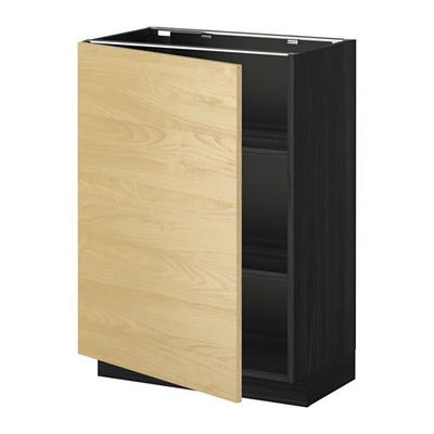 МЕТОД Напольный шкаф с полками - 60x37 см, Тингсрид под березу, под дерево черный МЕТОД Напольный шкаф с полками - 60x37 см, Тингсрид под березу, под дерево черный