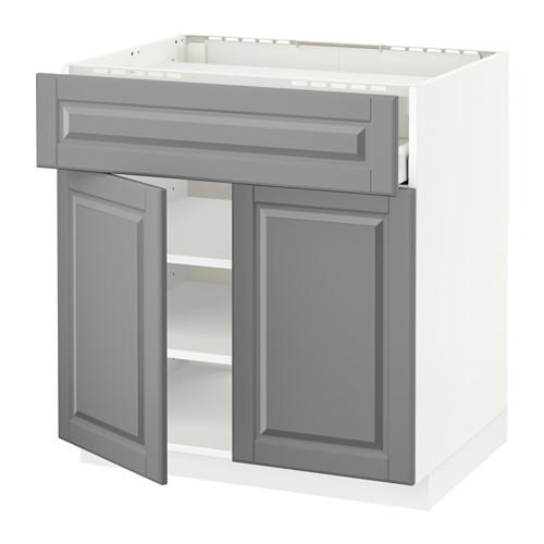 МЕТОД / МАКСИМЕРА Нплн шк д/врч пнл/ящ/плк/2дв - белый, Будбин серый, 80x60 см МЕТОД / МАКСИМЕРА Нплн шк д/врч пнл/ящ/плк/2дв - белый, Будбин серый, 80x60 см