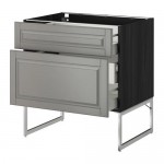 МЕТОД Наполн шк 2 фрнт/3 средн ящ - под дерево черный, Будбин серый, 80x60x60 см МЕТОД Наполн шк 2 фрнт/3 средн ящ - под дерево черный, Будбин серый, 80x60x60 см