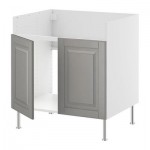 ФАКТУМ Напольн шкаф д двойн мойки ДУМШЁ - Лидинго серый ФАКТУМ Напольн шкаф д двойн мойки ДУМШЁ - Лидинго серый