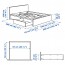 МАЛЬМ Каркас кровати+2 кроватных ящика - 180x200 см, Лонсет, коричневая морилка ясеневый шпон