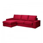 КИВИК 2-местный диван и козетка - Дансбу классический красный