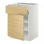 МЕТОД / МАКСИМЕРА Напольн шкаф двр/фр пнл/плк/2низ ящ - белый, Тингсрид под березу, 60x60 см МЕТОД / МАКСИМЕРА Напольн шкаф двр/фр пнл/плк/2низ ящ - белый, Тингсрид под березу, 60x60 см