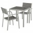 ШЭЛЛАНД Садовый стол и 2 легких кресла - Шэлланд темно-серый/светло-серый