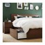 MALM каркас кровати+2 кроватных ящика коричневая морилка ясеневый шпон/Лонсет