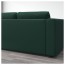 ВИМЛЕ 3-местный диван - с козеткой/Гуннаред темно-зеленый