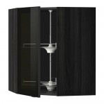 МЕТОД Углов навесн шк с врщ скц/сткл дв - под дерево черный, Ютис дымчатое стекло/черный, 68x80 см МЕТОД Углов навесн шк с врщ скц/сткл дв - под дерево черный, Ютис дымчатое стекло/черный, 68x80 см