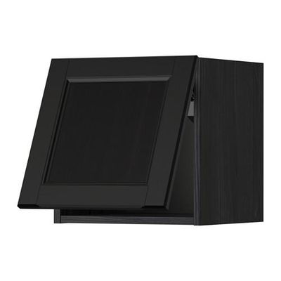 МЕТОД Горизонтальный навесной шкаф - 40x40 см, Лаксарби черно-коричневый, под дерево черный МЕТОД Горизонтальный навесной шкаф - 40x40 см, Лаксарби черно-коричневый, под дерево черный