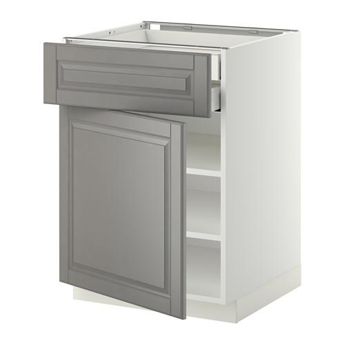 МЕТОД / МАКСИМЕРА Напольн шкаф двр/фр пнл/плк/2низ ящ - белый, Будбин серый, 60x60 см МЕТОД / МАКСИМЕРА Напольн шкаф двр/фр пнл/плк/2низ ящ - белый, Будбин серый, 60x60 см