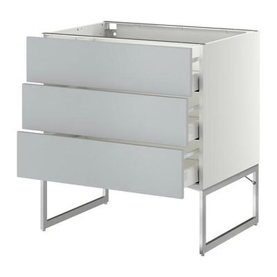 МЕТОД / МАКСИМЕРА Нплн шк 3 фрнт/3 средн ящика - 80x60x60 см, Веддинге серый, белый МЕТОД / МАКСИМЕРА Нплн шк 3 фрнт/3 средн ящика - 80x60x60 см, Веддинге серый, белый
