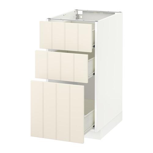 МЕТОД / ФОРВАРА Напольный шкаф с 3 ящиками - белый, Хитарп белый с оттенком, 40x60 см МЕТОД / ФОРВАРА Напольный шкаф с 3 ящиками - белый, Хитарп белый с оттенком, 40x60 см