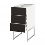 МЕТОД / МАКСИМЕРА Нплн шк 3 фрнт/3 средн ящика - белый, Кунгсбакка антрацит, 40x60x60 см МЕТОД / МАКСИМЕРА Нплн шк 3 фрнт/3 средн ящика - белый, Кунгсбакка антрацит, 40x60x60 см