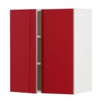 ФАКТУМ Навесной шкаф с 2 дверями - Абстракт красный, 80x92 см