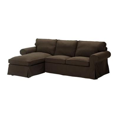 ЭКТОРП 2-местный диван и козетка - Сванби коричневый