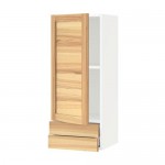 МЕТОД / МАКСИМЕРА Навесной шкаф с дверцей/2 ящика - белый, Торхэмн естественный ясень МЕТОД / МАКСИМЕРА Навесной шкаф с дверцей/2 ящика - белый, Торхэмн естественный ясень