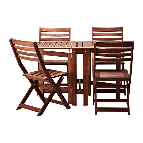 ЭПЛАРО Стол+4 складных стула, д/сада - Эпларо коричневая морилка