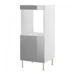 ФАКТУМ Высок шкаф д духовки+дверь - Рубрик нержавеющ сталь