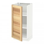 МЕТОД Напольный шкаф с полками - белый, Торхэмн естественный ясень, 40x37 см МЕТОД Напольный шкаф с полками - белый, Торхэмн естественный ясень, 40x37 см