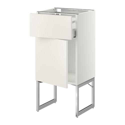 МЕТОД / МАКСИМЕРА Напольный шкаф с ящиком/дверью - белый, Веддинге белый, 40x37x60 см
