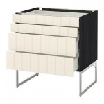 МЕТОД / ФОРВАРА Нплн шк 4 фронт/2 низк/2средн ящ - 80x60x60 см, Хитарп белый с оттенком, под дерево черный МЕТОД / ФОРВАРА Нплн шк 4 фронт/2 низк/2средн ящ - 80x60x60 см, Хитарп белый с оттенком, под дерево черный