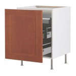 ФАКТУМ Напольный шкаф с выдвижной секцией - Эдель классический коричневый, 40 см