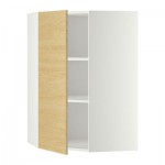 МЕТОД Угловой навесной шкаф с полками - 68x100 см, Тингсрид под березу, белый МЕТОД Угловой навесной шкаф с полками - 68x100 см, Тингсрид под березу, белый