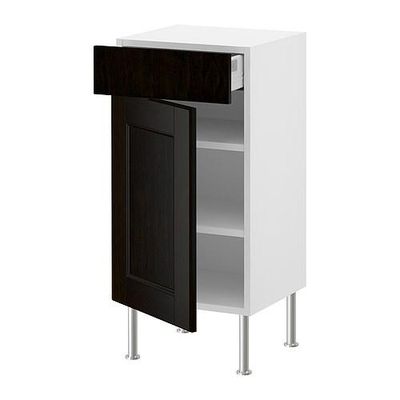 ФАКТУМ Напольн шкаф с полкой/ящиком/дверью - Рамшё черно-коричневый, 60x37 см ФАКТУМ Напольн шкаф с полкой/ящиком/дверью - Рамшё черно-коричневый, 60x37 см