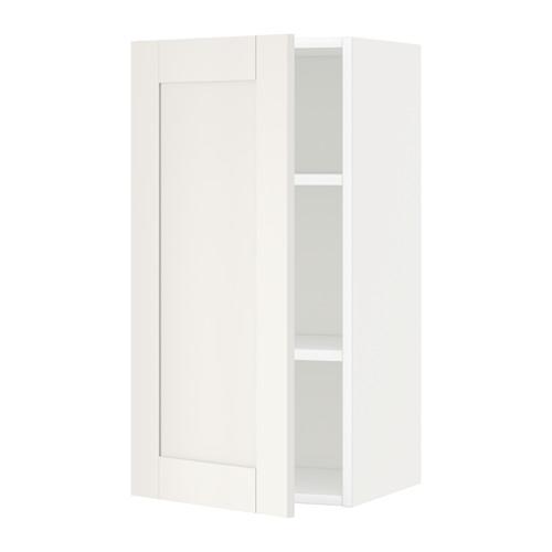 METOD шкаф навесной с полкой белый/Сэведаль белый 40x38.8x80 cm