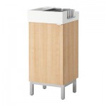 ЛИЛЛОНГЕН Шкаф под раковину с 1 дверцей - под березу