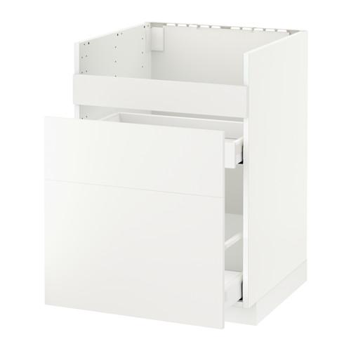 МЕТОД / МАКСИМЕРА Нап шкаф п/мойку ДУМШЁ/3фасада/2ящ - белый, Хэггеби белый, 60x60 см МЕТОД / МАКСИМЕРА Нап шкаф п/мойку ДУМШЁ/3фасада/2ящ - белый, Хэггеби белый, 60x60 см