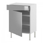 ФАКТУМ Напольн шкаф с полкой/ящиком/дверью - Рубрик нержавеющ сталь, 60x37 см ФАКТУМ Напольн шкаф с полкой/ящиком/дверью - Рубрик нержавеющ сталь, 60x37 см