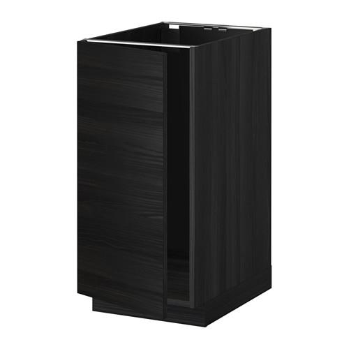 METOD наполный шкаф д/мойки/мусорн конт черный/Тингсрид черный 40x61.6x88 cm