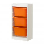 TROFAST комбинация д/хранения белый/оранжевый 46x30x94 cm