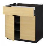 МЕТОД / ФОРВАРА Напольный шкаф+ящик/2дверцы - 80x60 см, Тингсрид под березу, под дерево черный МЕТОД / ФОРВАРА Напольный шкаф+ящик/2дверцы - 80x60 см, Тингсрид под березу, под дерево черный