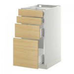 МЕТОД / ФОРВАРА Напольн шкаф 4 фронт панели/4 ящика - 40x60 см, Тингсрид под березу, белый МЕТОД / ФОРВАРА Напольн шкаф 4 фронт панели/4 ящика - 40x60 см, Тингсрид под березу, белый