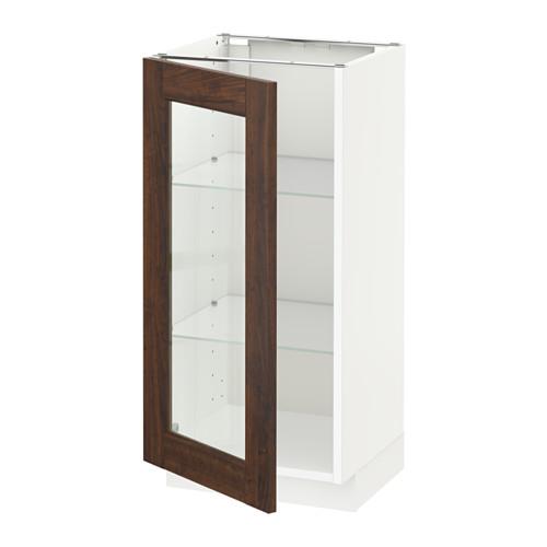 МЕТОД Напольный шкаф со стекл дверцей - белый, 40x37x80 см МЕТОД Напольный шкаф со стекл дверцей - белый, 40x37x80 см