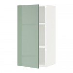 МЕТОД Шкаф навесной с полкой - белый, Калларп глянцевый светло-зеленый, 40x80 см МЕТОД Шкаф навесной с полкой - белый, Калларп глянцевый светло-зеленый, 40x80 см