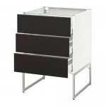 МЕТОД / МАКСИМЕРА Нплн шк 3 фрнт/3 средн ящика - белый, Кунгсбакка антрацит, 60x60x60 см МЕТОД / МАКСИМЕРА Нплн шк 3 фрнт/3 средн ящика - белый, Кунгсбакка антрацит, 60x60x60 см
