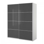 ПАКС Гардероб с раздвижными дверьми - белый, 200x44x236 см ПАКС Гардероб с раздвижными дверьми - белый, 200x44x236 см