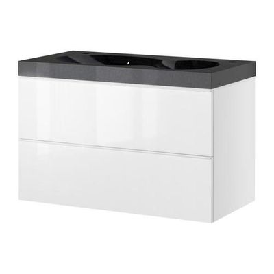 ГОДМОРГОН/БРЕДВИКЕН Шкаф для раковины с 2 ящ - белый, 100x48x65 см
