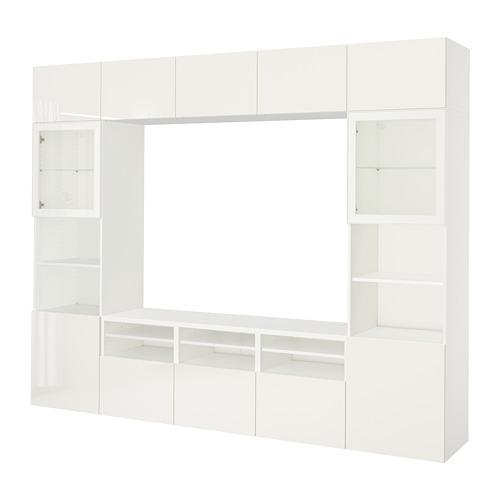 BESTÅ шкаф для ТВ, комбин/стеклян дверцы BESTÅ шкаф для ТВ, комбин/стеклян дверцы