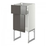 МЕТОД / МАКСИМЕРА Напольный шкаф с ящиком/дверью - 40x37x60 см, Рингульт глянцевый серый, белый МЕТОД / МАКСИМЕРА Напольный шкаф с ящиком/дверью - 40x37x60 см, Рингульт глянцевый серый, белый