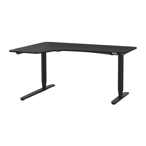 БЕКАНТ Углов письм стол лев/трансф - ясеневый шпон/черная морилка/черный БЕКАНТ Углов письм стол лев/трансф - ясеневый шпон/черная морилка/черный