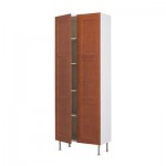 ФАКТУМ Высок шкаф с полками - Эдель классический коричневый, 80x211x37 см
