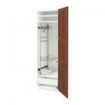 МЕТОД / МАКСИМЕРА Выс шк с отд д/акс д/убрк - 60x60x200 см, Филипстад коричневый, белый