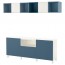 БЕСТО / ЭКЕТ Комбинация для ТВ - белый голубой/темно-синий, направляющие ящика, плавно закр