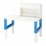 PÅHL стол с дополнительным модулем белый/синий
